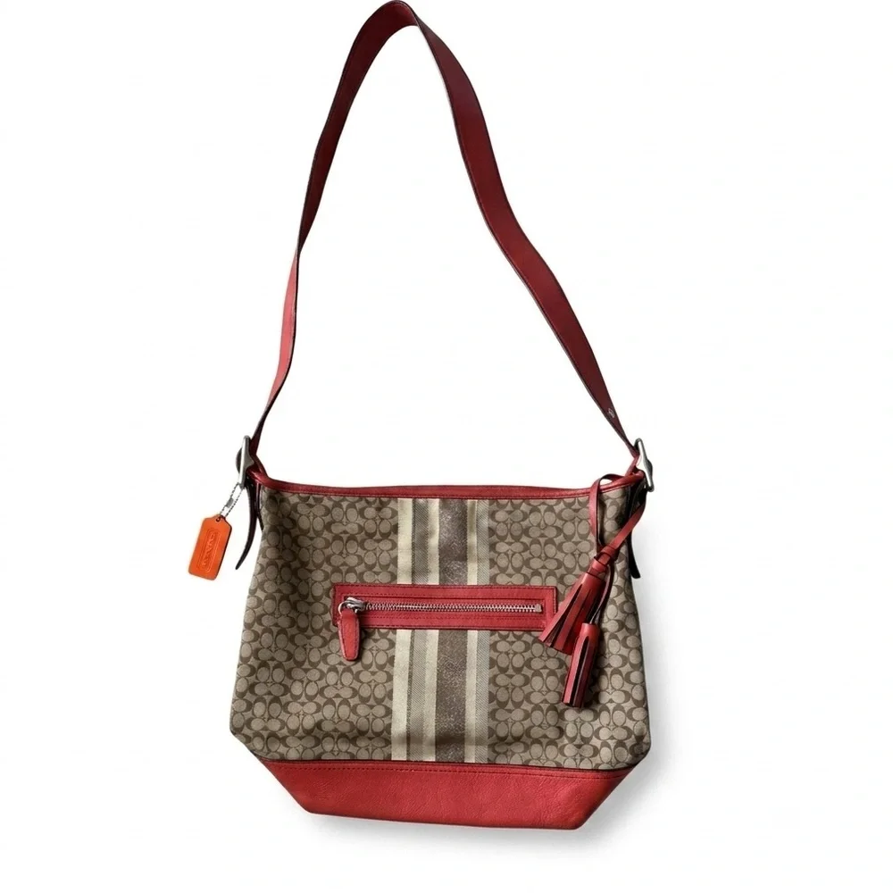 Coach Legacy Signature Stripe Bag